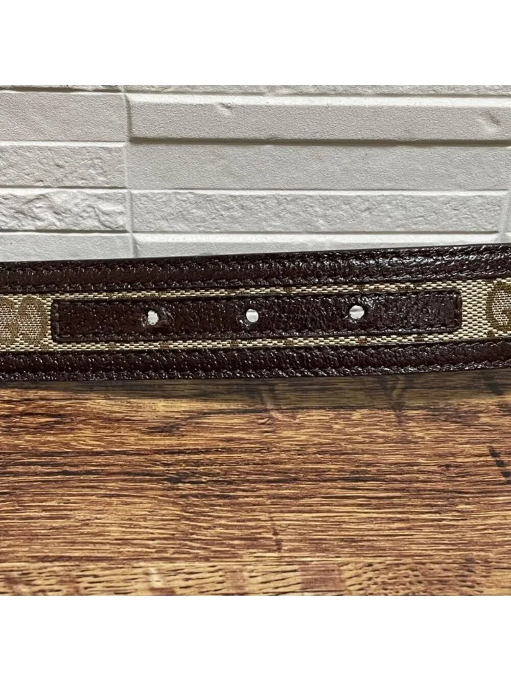 Gucci GG Interlocking Buckle Belt Canvas Leather